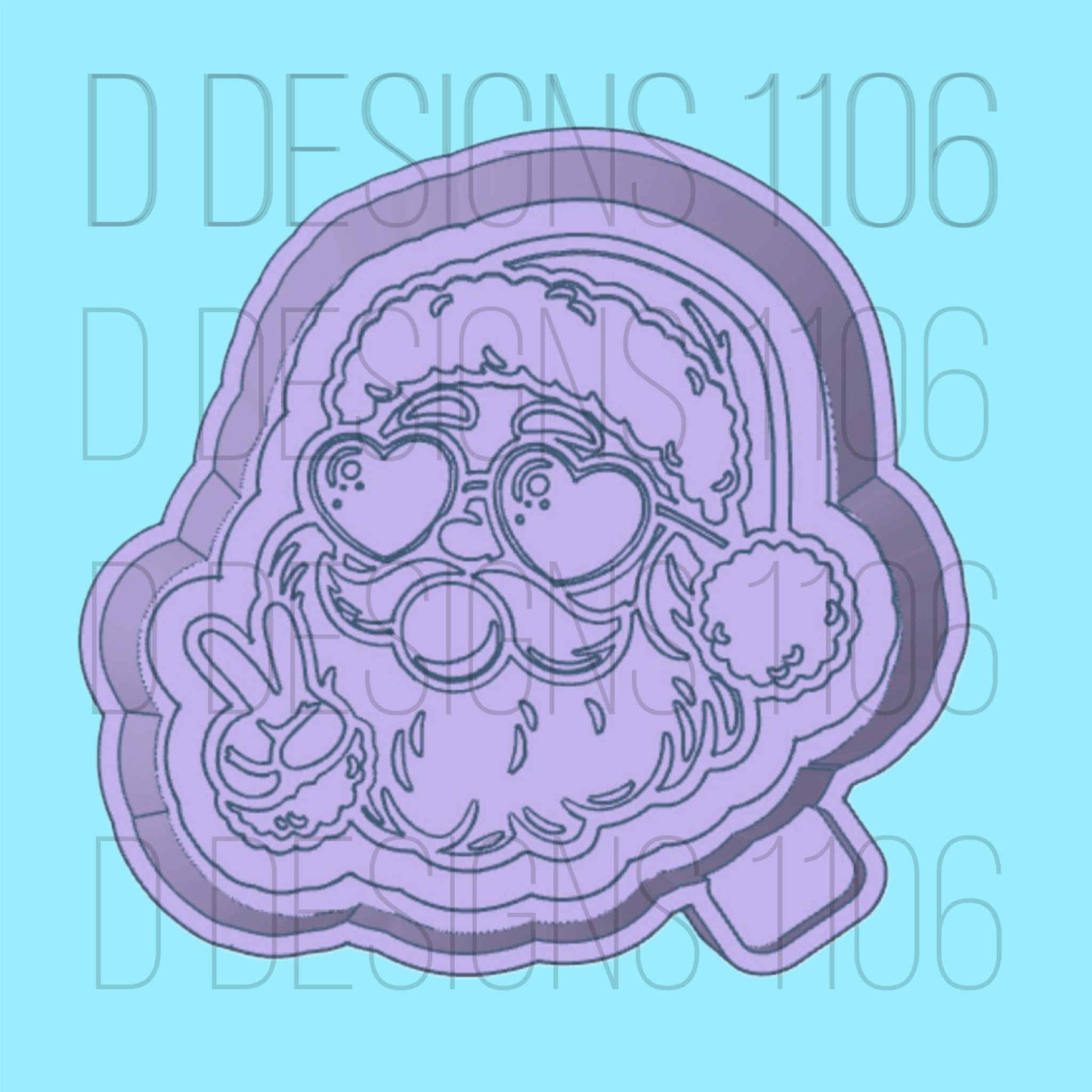 Santa Blowing Bubblegum Bubble