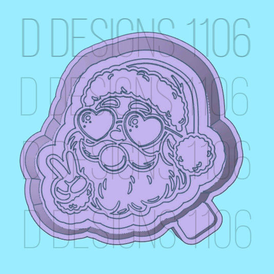 Santa Blowing Bubblegum Bubble
