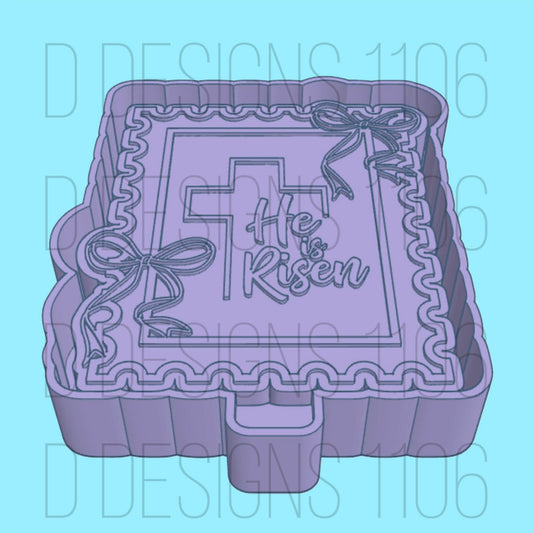 Bow He is risen stamp