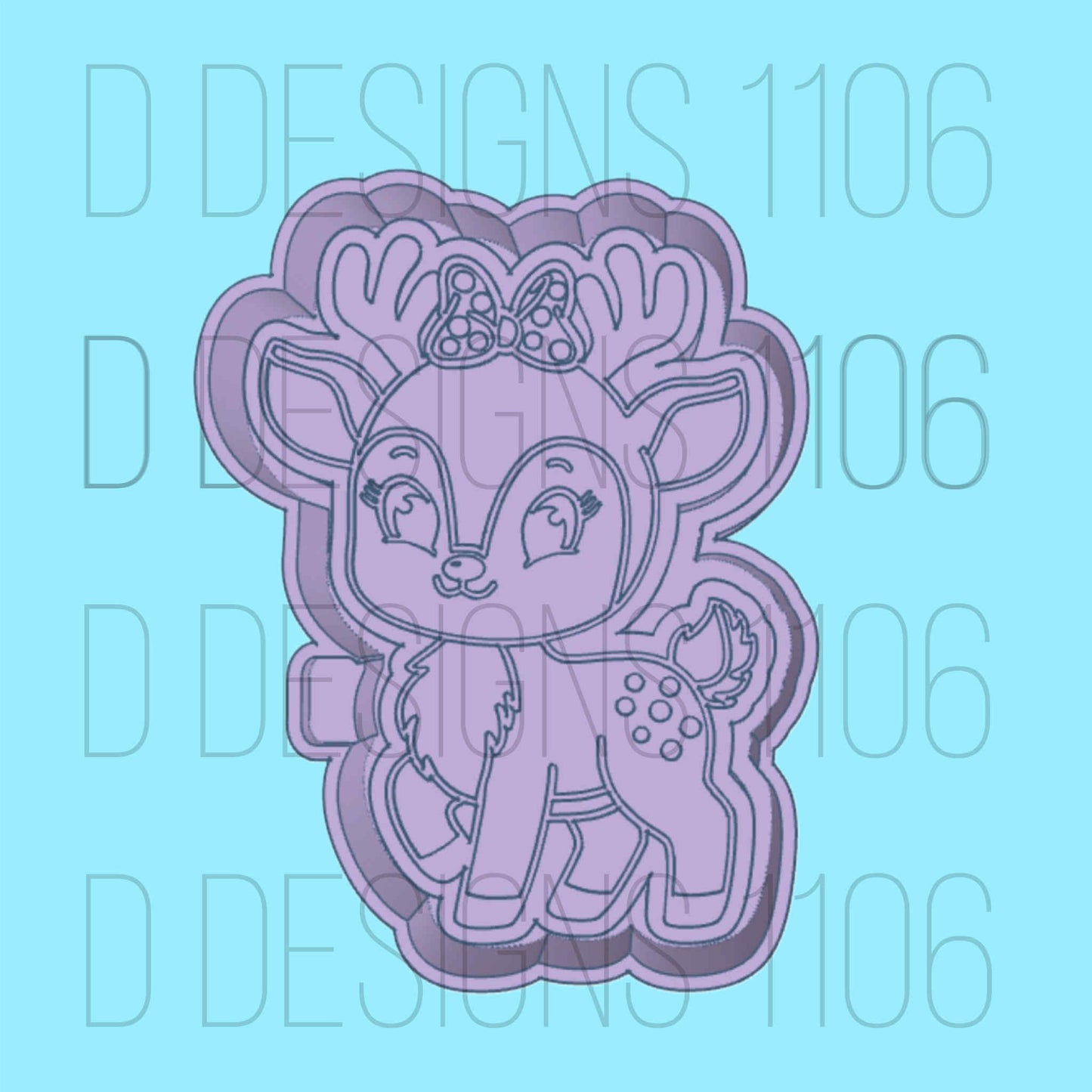 Girly Reindeer with Bow