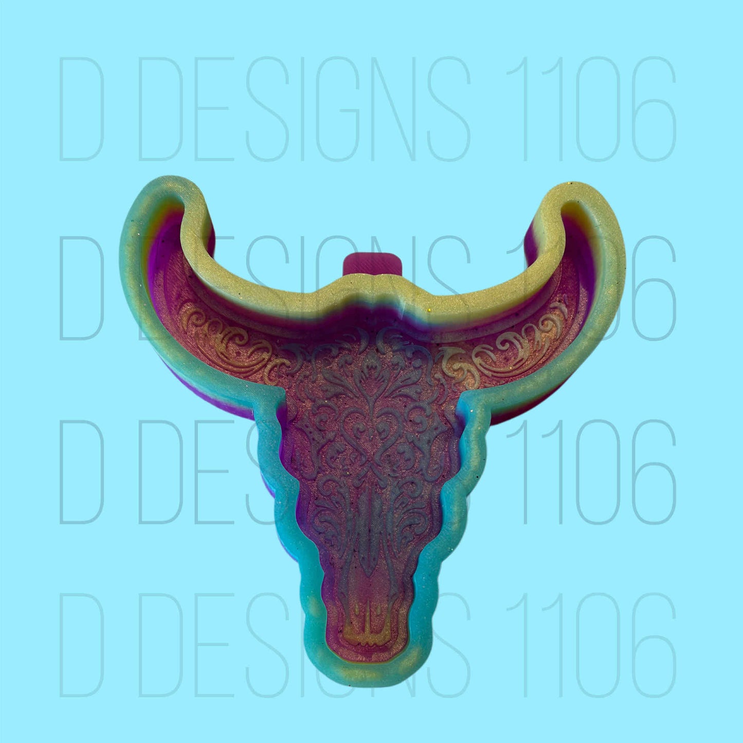 Tooled Leather Bull Skull NORMAL
