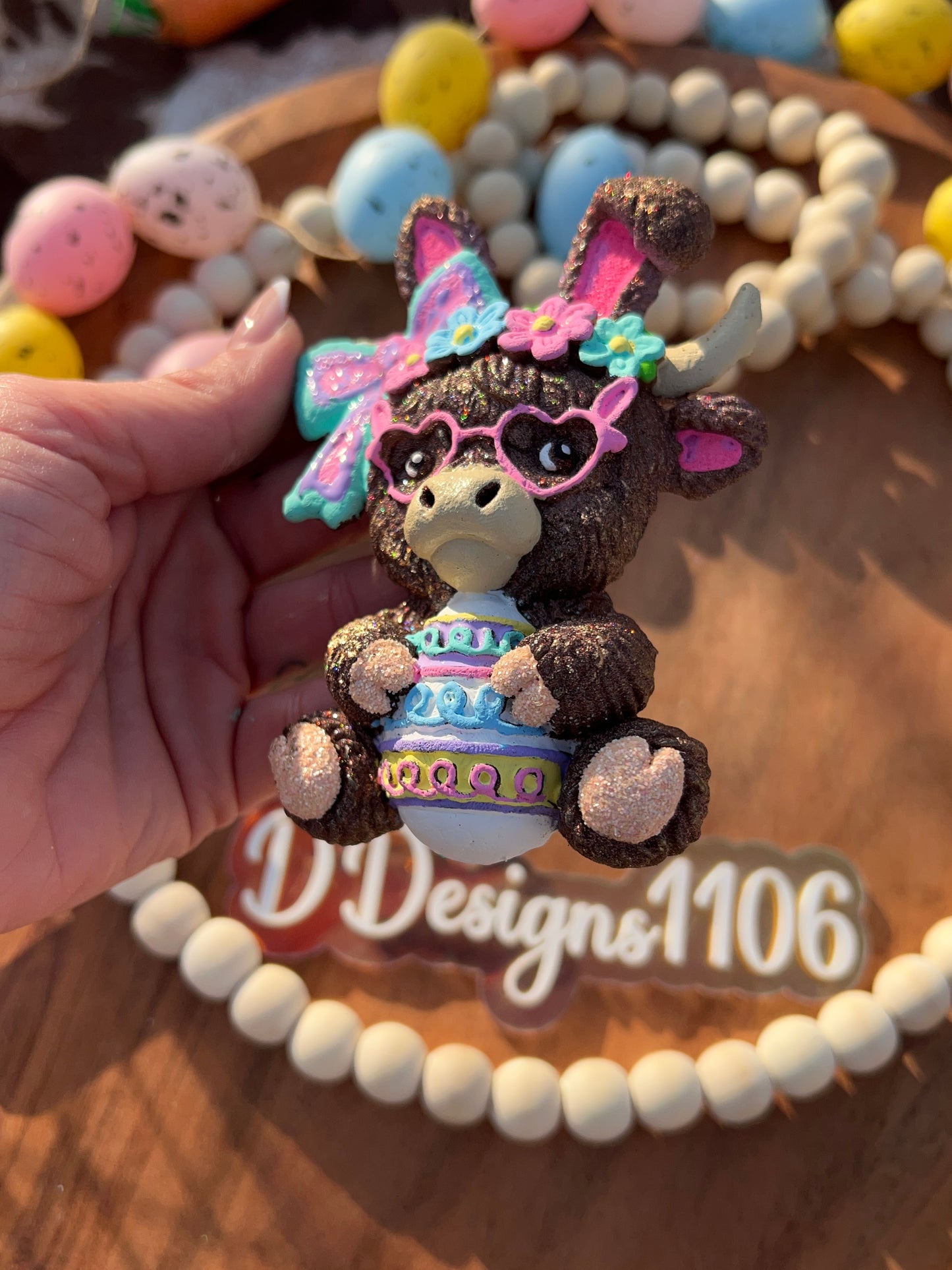 3D highland Easter cow