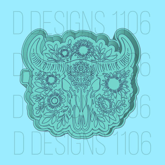 Flower Bull Skull