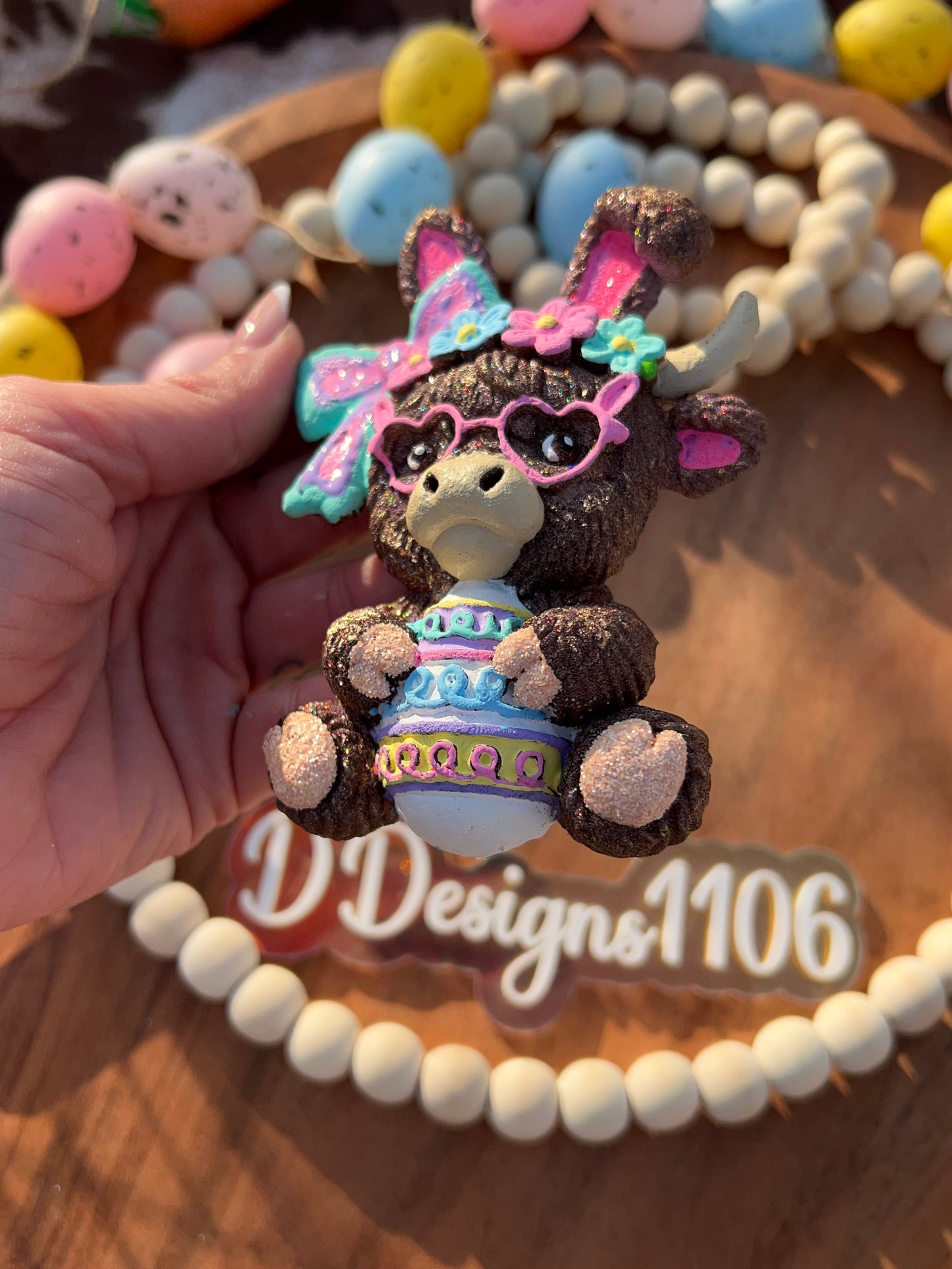 3d Easter highland cow