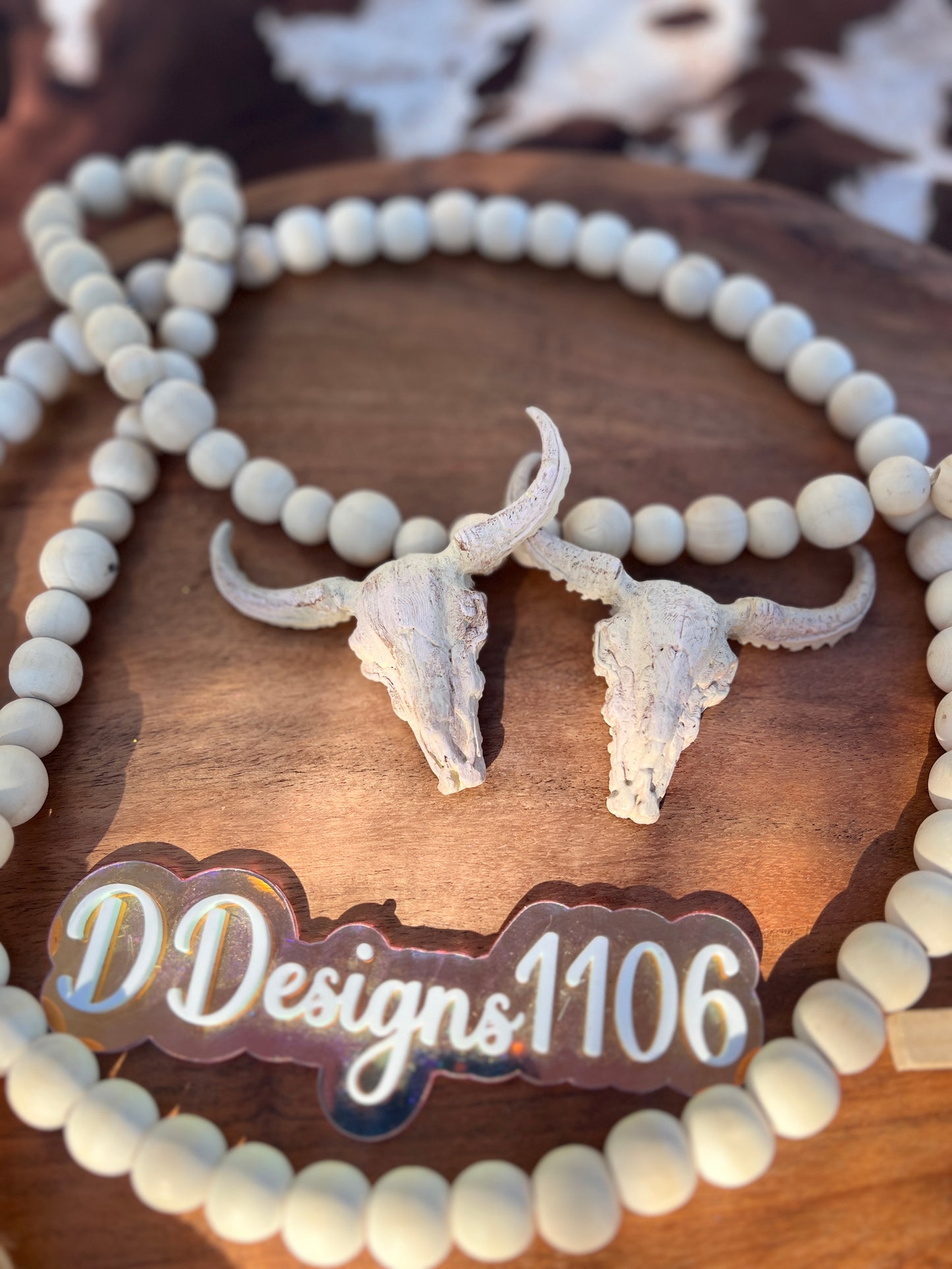 3d Bull skull set