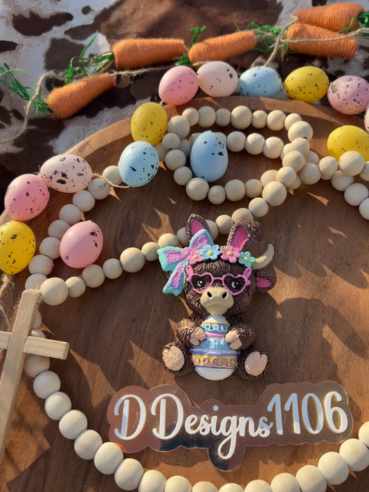 3d Easter highland cow